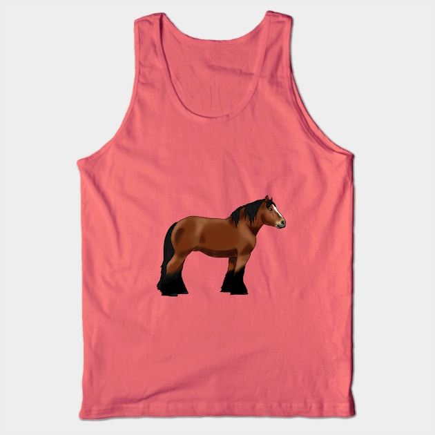 Brown Ardennes draft horse, brown horse Tank Top by The Christmas Lady